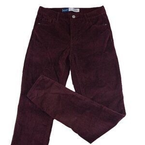 Old Navy Women's High Rise Rockstar Super Skinny Corduroy Pants Size 4 Burgundy